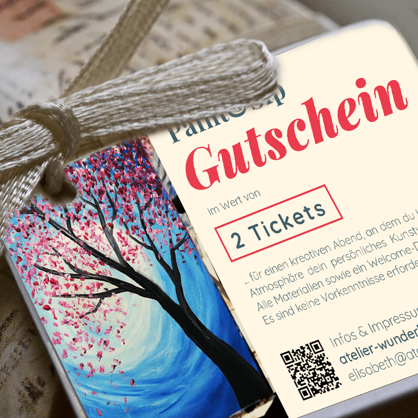 Gutschein Paint&Sip Wien Esterházygasse 11A Geschenk Elisabeth Gantner Afterwork Geburtstag